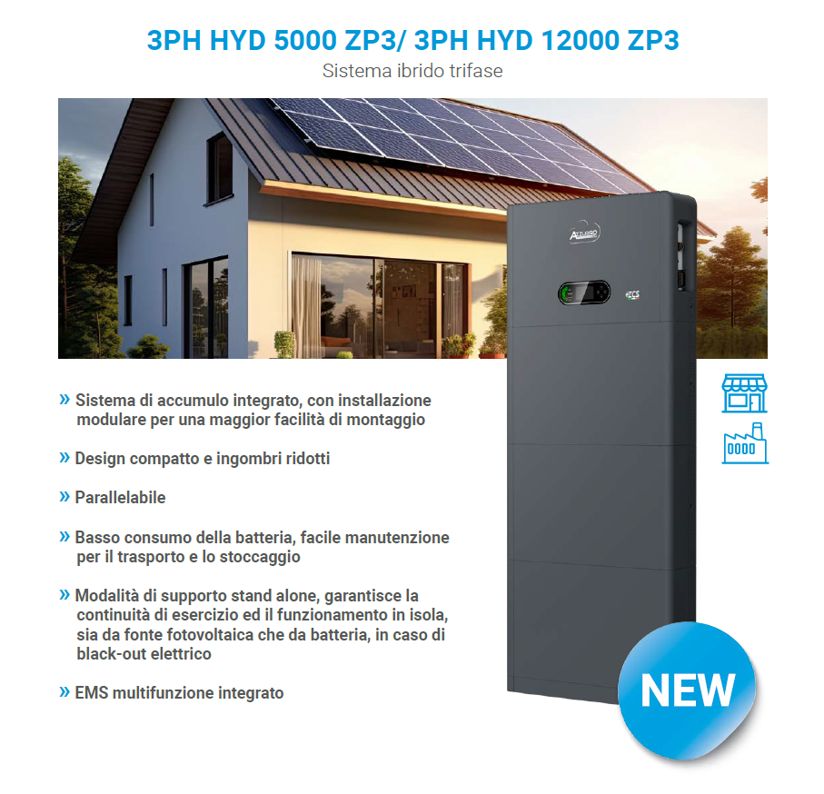 AZZURRO ZCS 3PH HYD 5000 ZP3/ 3PH HYD 12000 ZP3