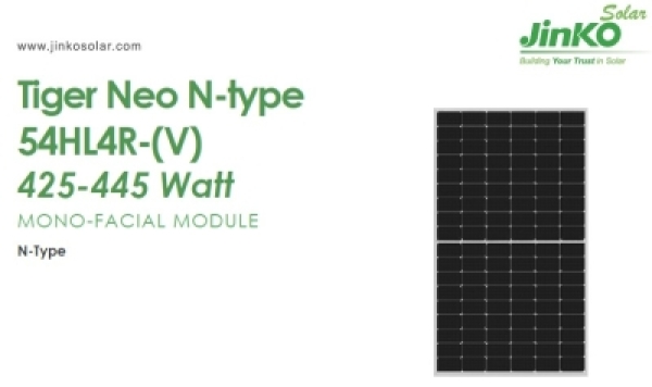 JINKO TIGER NEO N-TYPE 54HL4R-(V) 425-445 WATT
