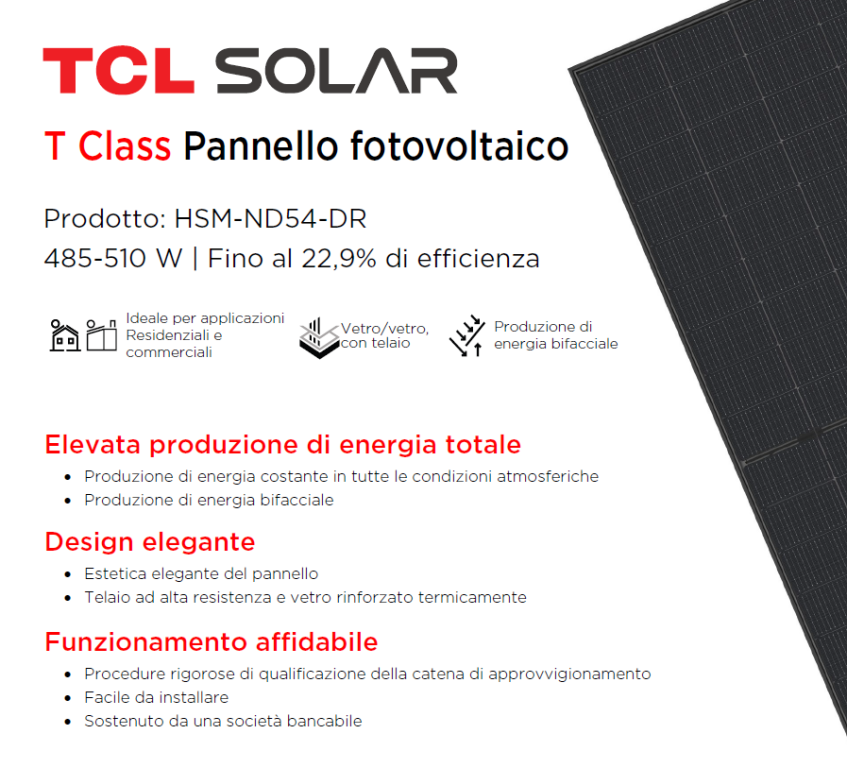 TCL SOLAR HSM-ND54-DR 500Wp
